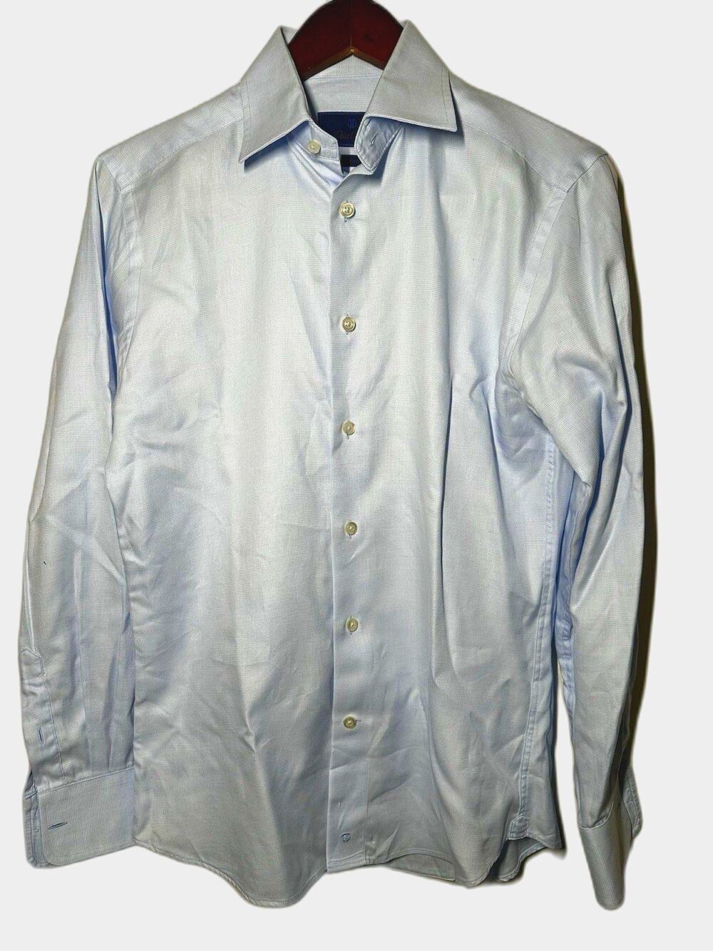 David Donahue Dress Shirt Light Blue Men's 14.5 32/33